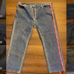 Men's Dark Wash Levis 505 W 42